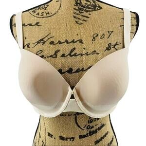 Ambrielle White Lace Peekaboo over Nude Underwire 40D